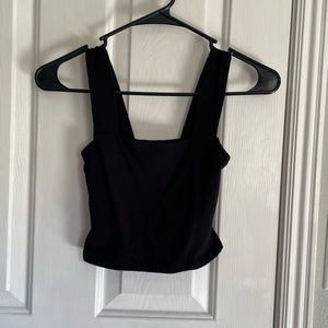 Black Aéropostale thick strapped cropped tank top